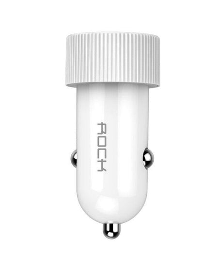ROCK C228 2U2A4W Caricatore da auto doppio USB bianco - TechSoundSystem.com