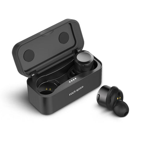 ROCK RAU 0539 Auricolari bluetooth nera con custodia - TechSoundSystem.com