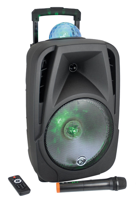 MYDJ XTREMBALL 12 Diffusore amplificato 600W con radiomicrofono e effetto luce - TechSoundSystem.com