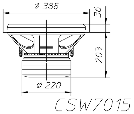 Ciare CSW7015EVO subwoofer SPL da 500+500 W RMS a 2+2 Ohm e diametro di 15" - TechSoundSystem.com