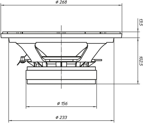 Ciare CW260SPL woofer con una potenza di 600 W e 300 W RMS a 4 Ohm diametro 10" - TechSoundSystem.com