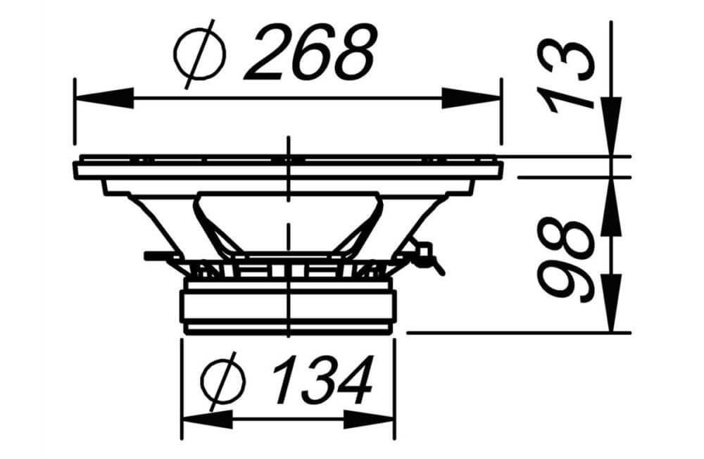 Ciare woofer con potenza di 450 W 220 W RMS a Ohm e