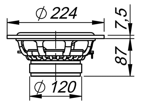 Ciare HWB200 woofer dalla potenza di 260 W e 130 W RMS a 8 Ohm 200 mm - TechSoundSystem.com