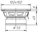 Ciare HM100 midrange con potenza di 150 W e 60 W RMS a 8 Ohm e diametro 100 mm - TechSoundSystem.com