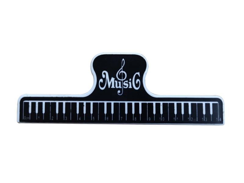 EXTREME MUSIC CLIP PINZA A MOLLA BLOCCA LIBRI FERMA SPARTITI COLORE BIANCO E NERO - TechSoundSystem.com