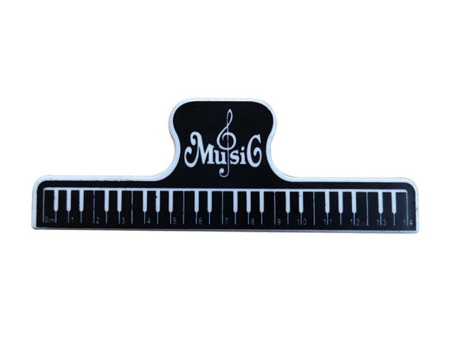 EXTREME MUSIC CLIP PINZA A MOLLA BLOCCA LIBRI FERMA SPARTITI COLORE BIANCO E NERO - TechSoundSystem.com
