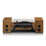 Lenco LS-310 Giradischi amplificato a 2 velocità (33/45) con Bluetooth e Amplificatore stereo integrato