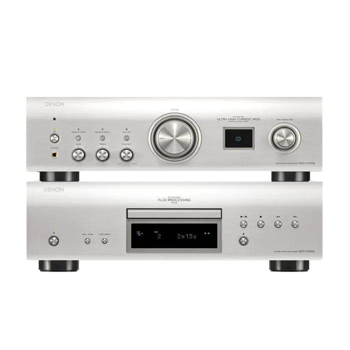 Denon PMA-1700NE + DCD-1700NE SILVER Amplificatore integrato 2 canali 2x140W + Lettore CD e SACD