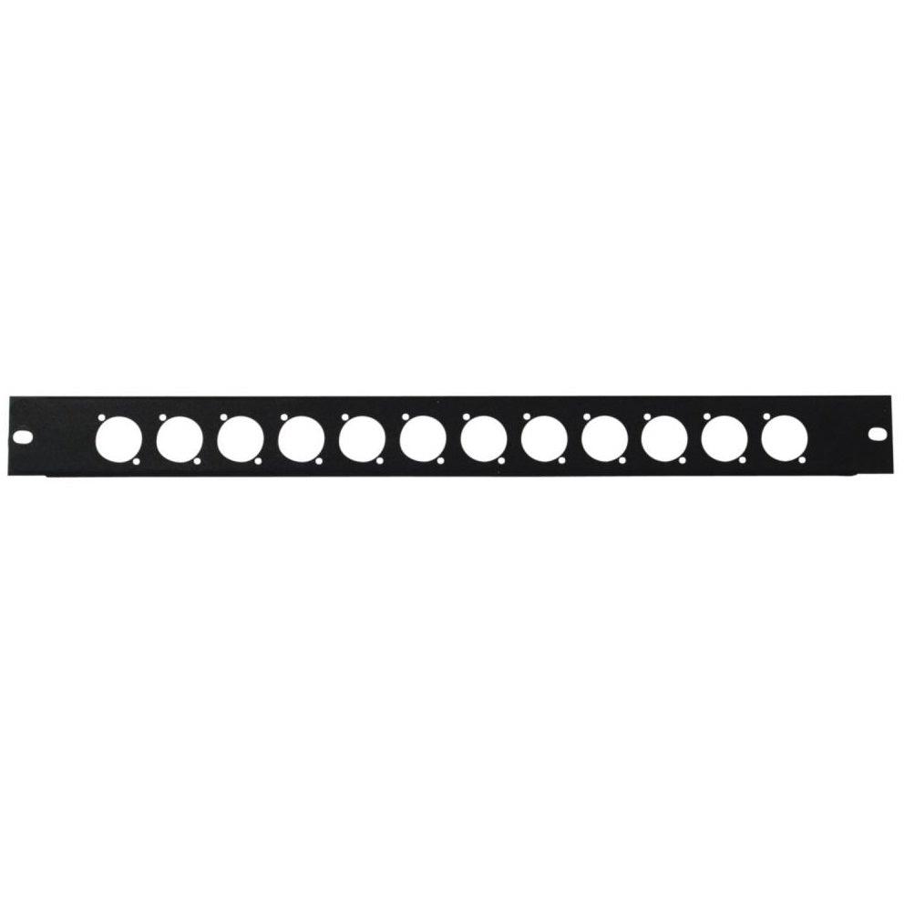 COBRA 39931 PANNELLO FORATO 1U RACK PER 12 CONNETTORI XLR D-TYPE PREFORATO - TechSoundSystem.com