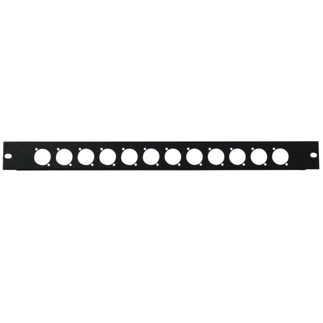 COBRA 39931 PANNELLO FORATO 1U RACK PER 12 CONNETTORI XLR D-TYPE PREFORATO - TechSoundSystem.com