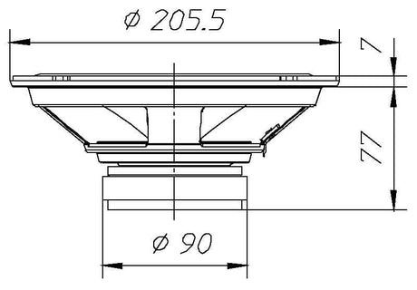 Ciare CW200Z woofer con potenza di 160 W e 80 W RMS a 4 Ohm e diametro di 200 mm - TechSoundSystem.com