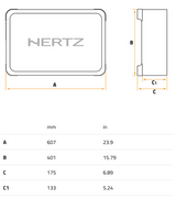 Hertz MPBX 300 S2 Subwoofer in cassa chiusa piatta da 300mm 2 Ohm 1000W