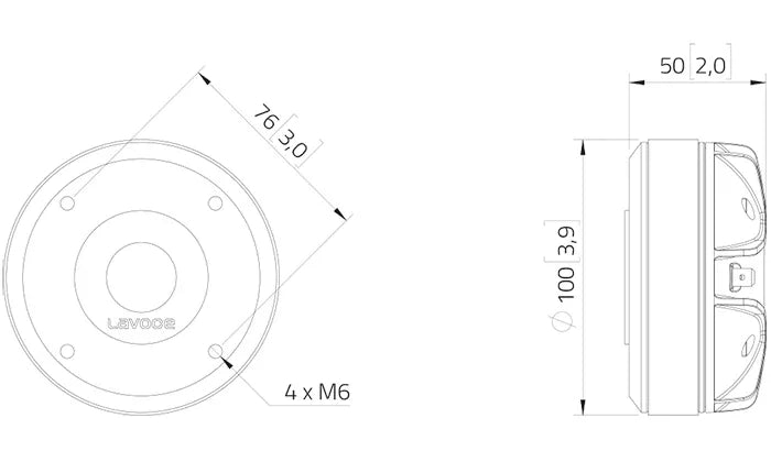 Lavoce DF10.171K driver a compressione 1” 8 Ohm 110W