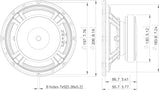 Lavoce FBASS08-18 bass guitar speaker da 200mm 8 Ohm 300W