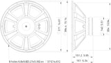 Lavoce FBASS15-20 bass guitar speaker da 380mm 8 Ohm 400W