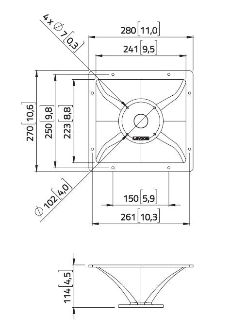 Lavoce HD1403 tromba da 1,4” 80°x60° in alluminio