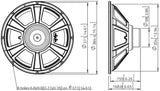 Lavoce NBASS15-30 bass guitar speaker 380mm 8 Ohm 800W
