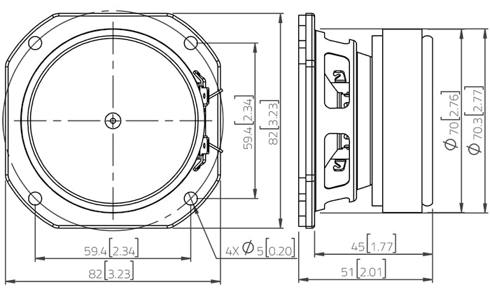 Lavoce WSF030.70 woofer da 3” 8 Ohm 60W
