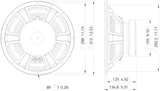 Lavoce WSF121.70G guitar speaker 300mm 8 Ohm 200W