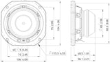 Lavoce WSN041.00 woofer da 100mm 8 Ohm 80W