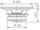 Ciare CW161N woofer dalla potenza di 180 W - 80 W RMS a 4 Ohm e diametro 165 mm - TechSoundSystem.com