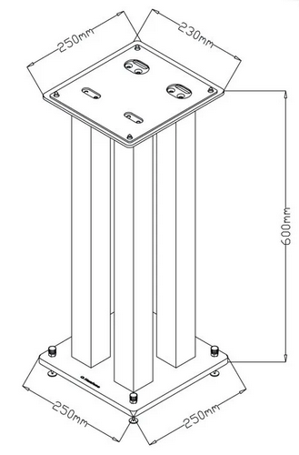 Norstone Stylum Square supporti diffusori H 60 mm (COPPIA)