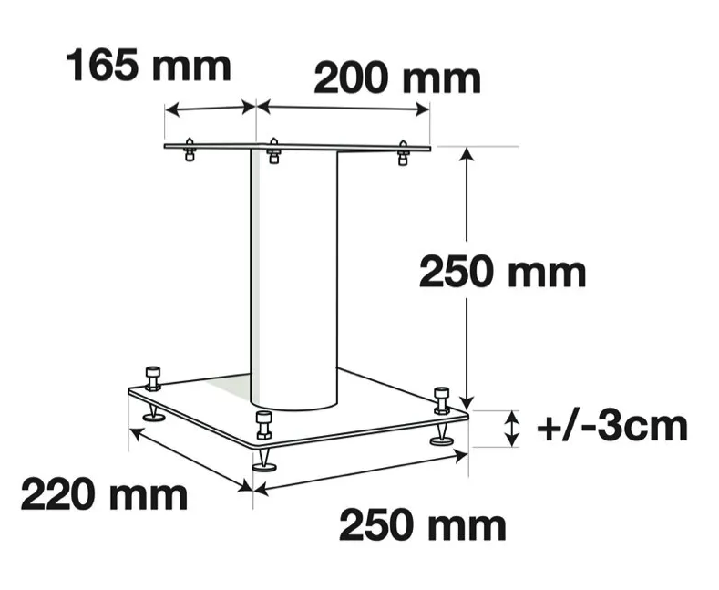 Norstone Stylum S supporti diffusori H 25 mm (COPPIA)