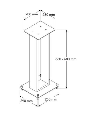 Norstone ALVA PLUS STAND LIGHT OAK supporti HI-FI altoparlanti da 68 cm (COPPIA)