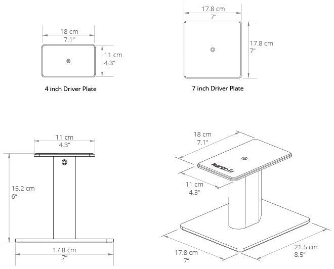 Kanto SP6HD coppia di supporti da scrivania per diffusori