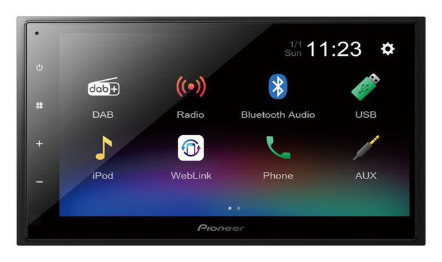 Pioneer DMH-A340DAB autoradio 2 DIN da 6,8'', DAB+, USB, WebLink, Bluetooth, FLAC - TechSoundSystem.com