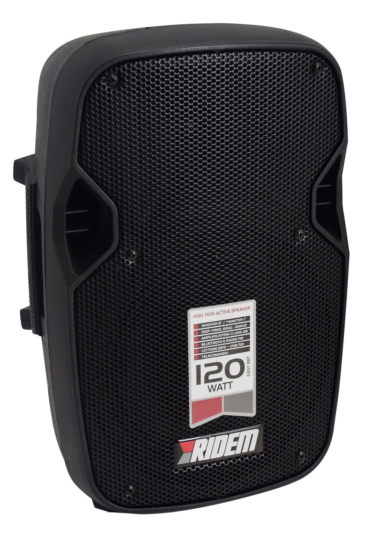 _RIDEM EASY 8BT Box amplificato da 120W con USB+BT - TechSoundSystem.com