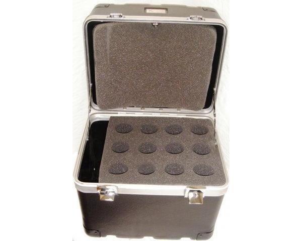 EXTREME KLMIC12 CASE ABS CUSTODIA 12 MICROFONI + SPAZIO PORTA-CAVI + VANO EXTRA SUPERIORE + CHIUSURE CHIAVI - TechSoundSystem.com