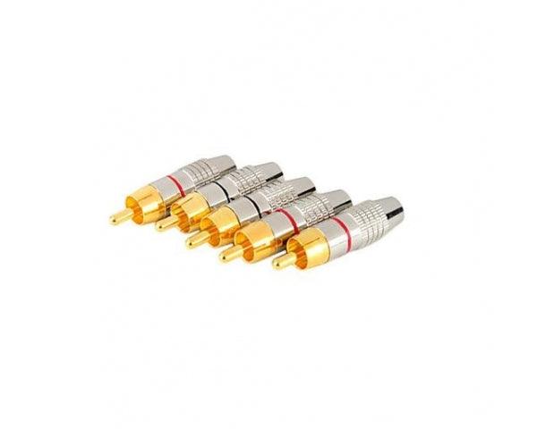 EXTREME CONNETTORE RCA VOLANTE MASCHIO COLORE ROSSO - TechSoundSystem.com