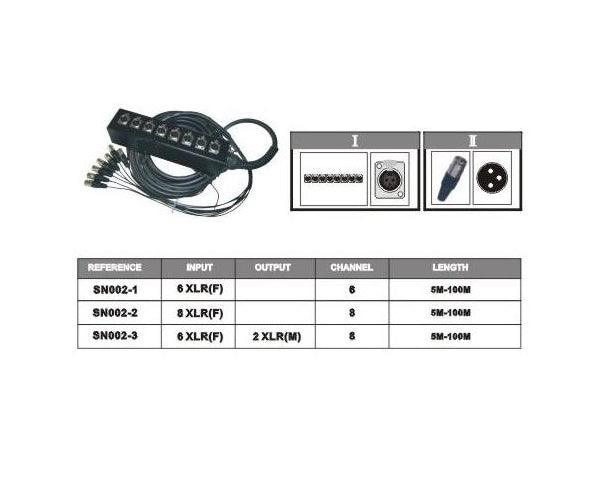 EXTREME SB8I10 STAGEBOX 8 IN 10 MT. STAGEBOX DA PALCO CON 8 INGRESSI XLR FEMMIN E 8 CONNETTORI XLR MASCHIO - TechSoundSystem.com