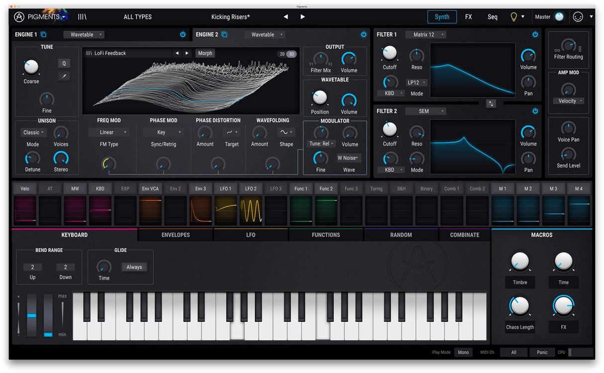ARTURIA PIGMENTS 2 (CODICE) SOFTWARE VIRTUAL INSTRUMENTS - TechSoundSystem.com