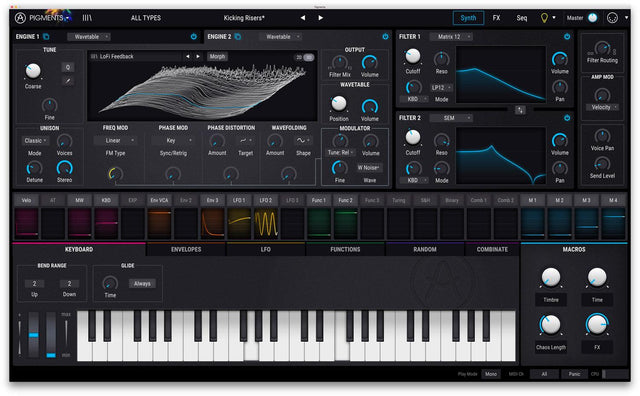 ARTURIA PIGMENTS 2 (CODICE) SOFTWARE VIRTUAL INSTRUMENTS - TechSoundSystem.com