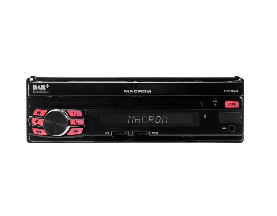 Macrom T6593DAB Sistema multimediale ANDROID 13 display HD 1024x600 7'' motorizzato capacitivo
