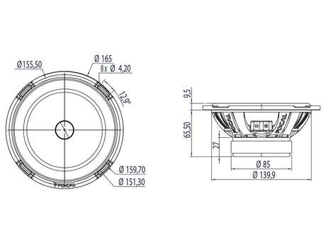 Focal PS165 V1 Kit altoparlanti a 2 vie separate da 16,5 cm (6,5'') 160W - TechSoundSystem.com