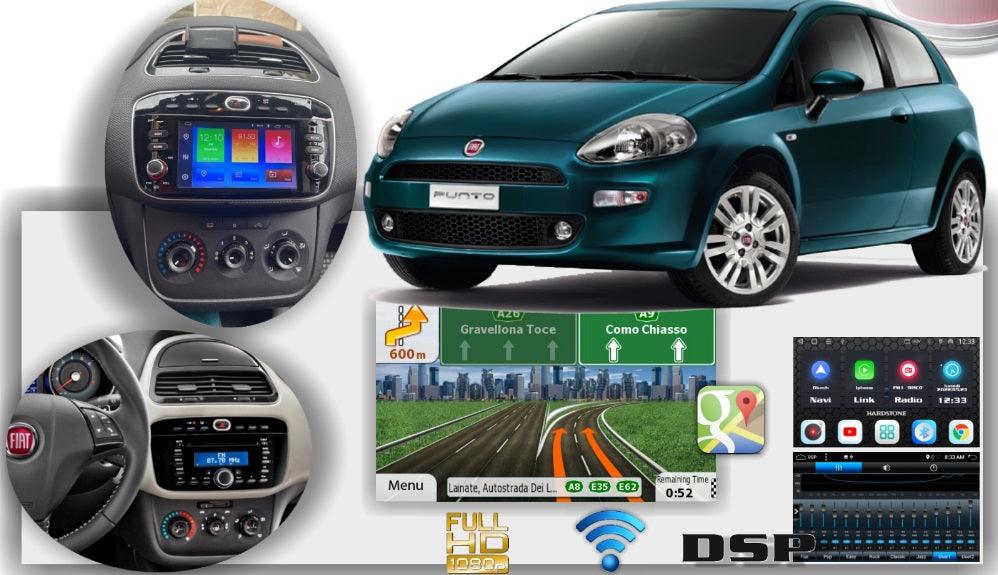 Hardstone HS FIA04-AXS Autoradio per FIAT PUNTO EVO, Android 11, 8 CORE - TechSoundSystem.com