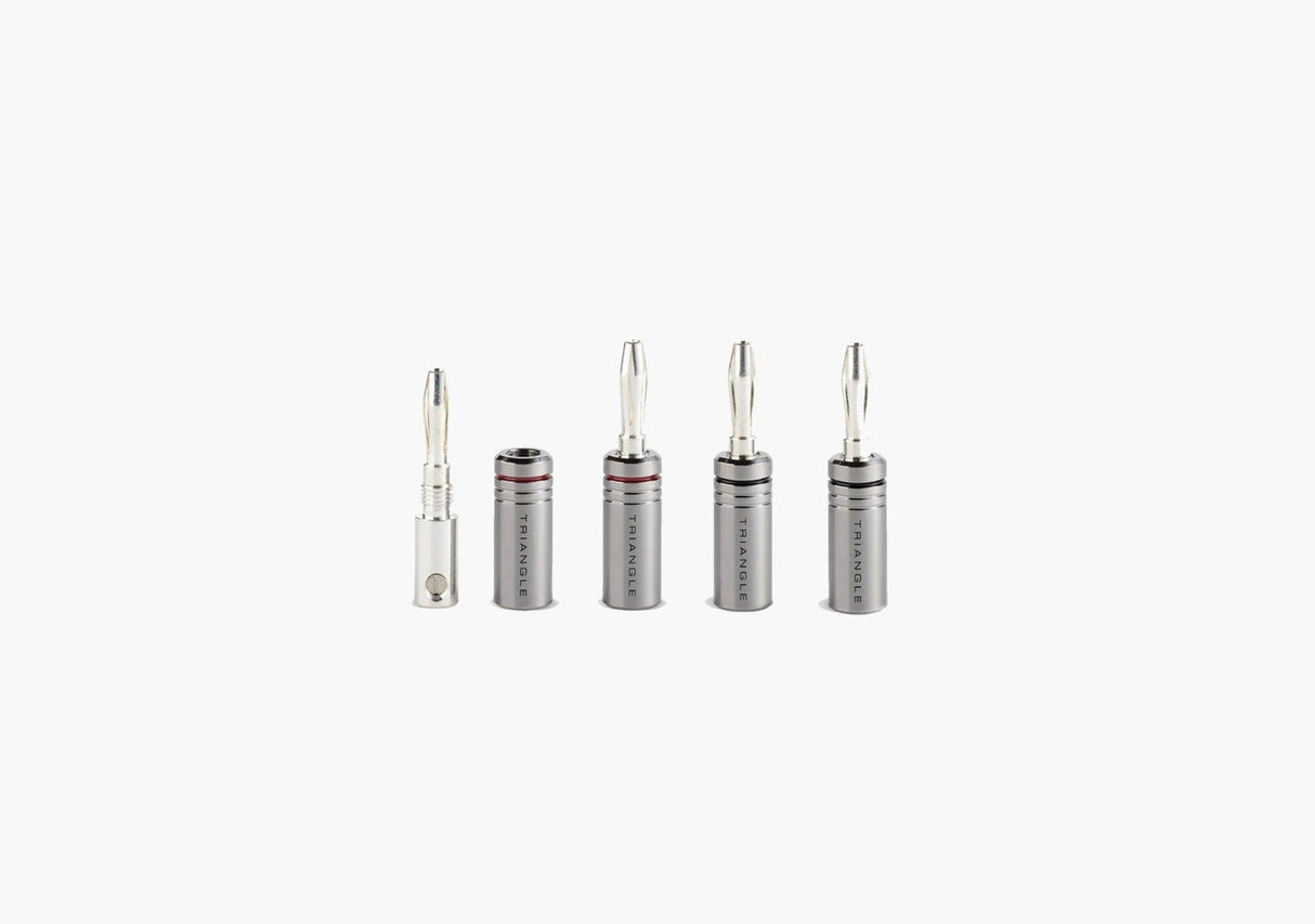 Triangle BP400 Connettori a banana in alluminio anodizzato antracite (4PCS) - TechSoundSystem.com