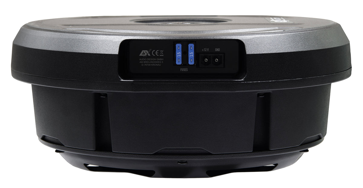 ESX V1100AV2 subwoofer attivo da incasso per vano ruota di scorta 280 mm 300W
