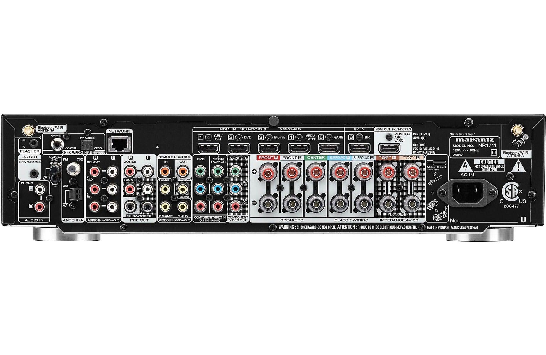 Marantz NR1711 Amplificatore AV 8K HDMI2.1 Ultra Slim • 7x 90 Watt