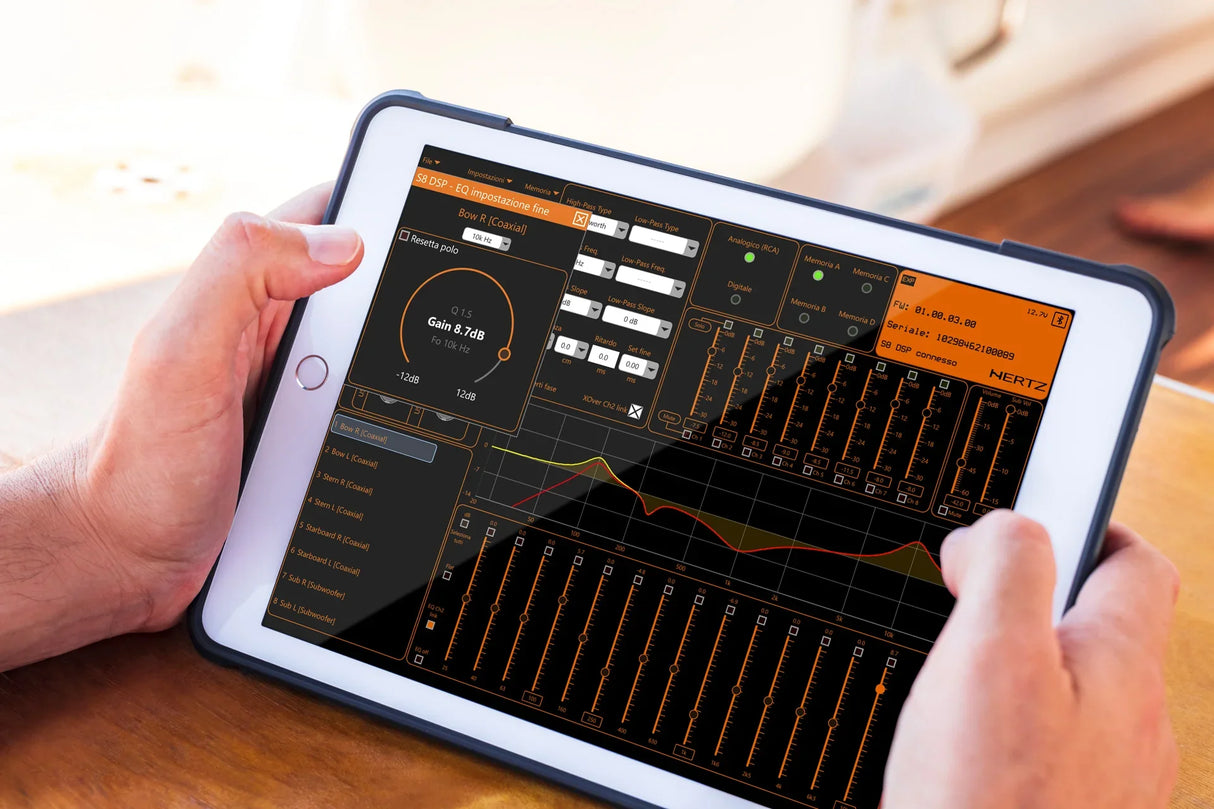 Hertz S8 DSP processore digitale 6 ingressi e 8 uscite