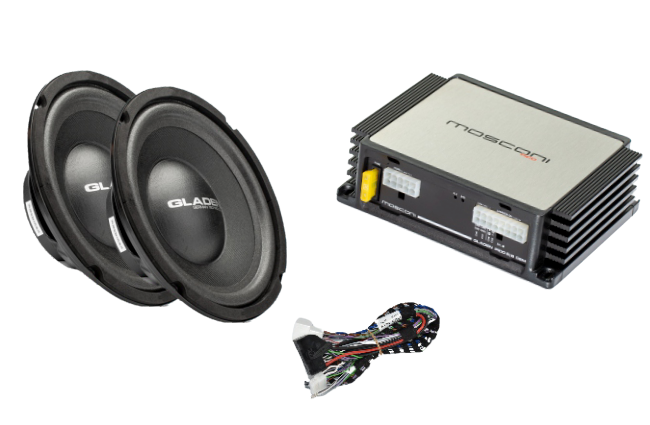 Gladen SU-TE-3SR-ENTRY Kit audio SoundUp Tesla Model 3 con coppia di woofer 200mm + amplificatore Pico V2 6|8 DSP