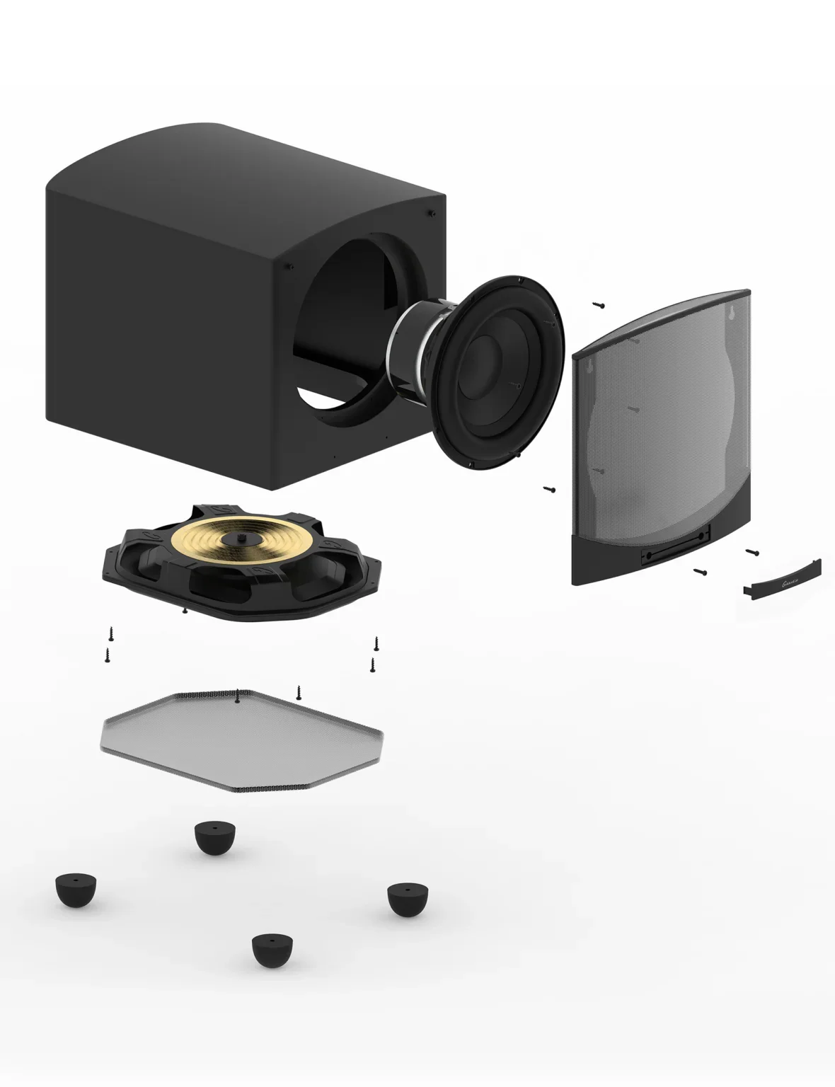 GoldenEar ForceField 40 subwoofer attivo hi-end 250mm 1000W DSP con radiatore passivo