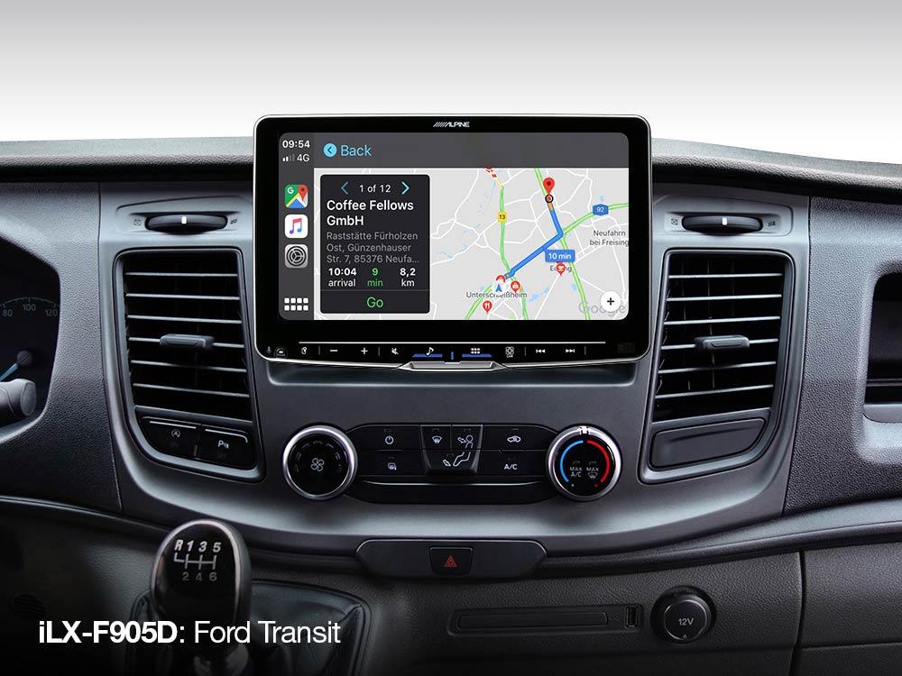 Alpine ILX-F905TRA Autoradio multimediale per Ford Transit Custom dal 2018 - TechSoundSystem.com