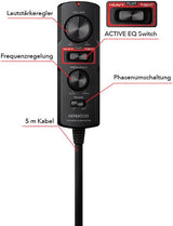 Kenwood KSC-PSW7EQ Subwoofer compatto 160W, telecomando cablato - TechSoundSystem.com