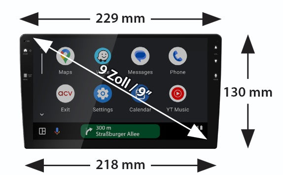 Alpine INE-AX809 Autoradio multimediale universale con Alpine OS da 9 pollici (8+256G)
