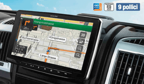 Alpine INE-F904DC Halo 9 autoradio 1 DIN multimediale 9" con DAB+ mappe TRUCK CAMPER - TechSoundSystem.com