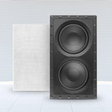 Martin Logan DYNAMO IW-O IN WALL Subwoofer da incasso con design open back. Doppi woofer a lunga escursione da 20cm